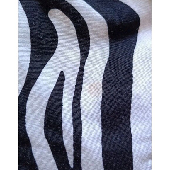 DLG Estilo Dress Size 12 Black And White Swirled Print Zebra Twiggy Retro 70s - Picture 7 of 7
